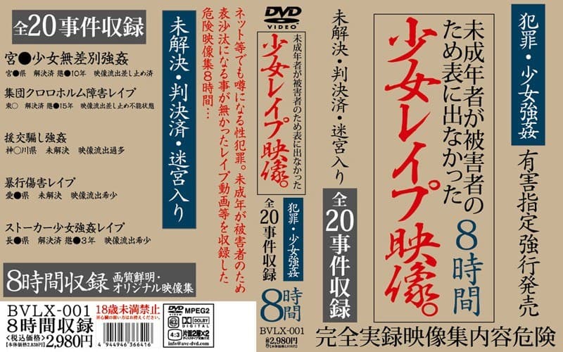 未成年者が被害者のため表に出なかった少女レ●プ映像。