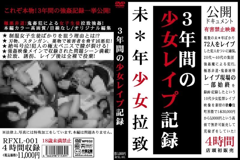 3年間の少女レ●プ記録