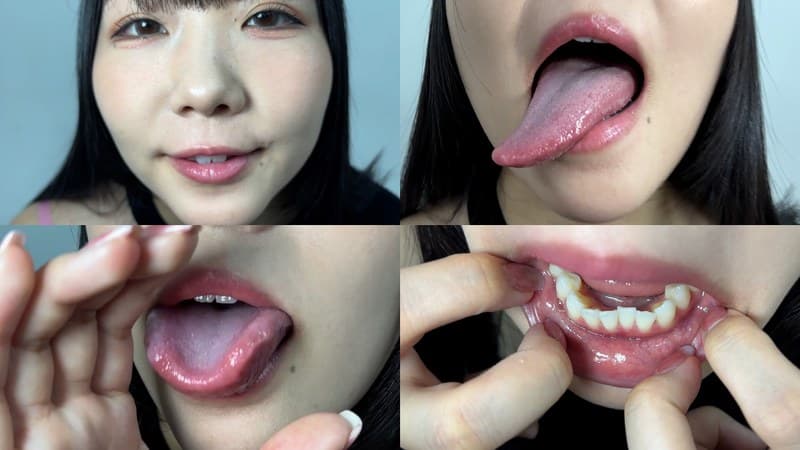 長い舌!みすずちゃんの口内観察