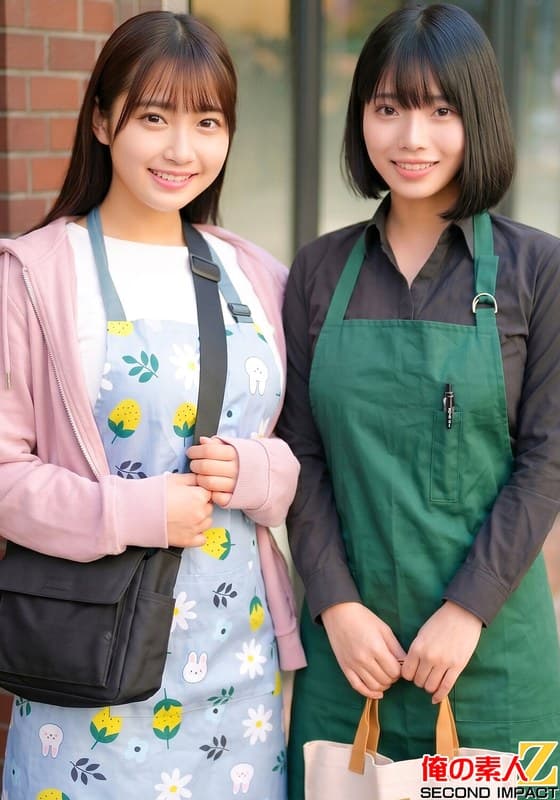 仕事の合間に生筆おろしセックス 現役保育士はなさん(24)とカフェ店員すなおさん(23)